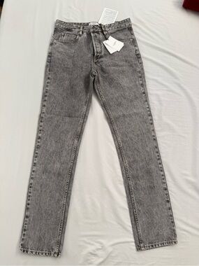 NWT ISABEL MARANT ETOILE | Grey Acid-Wash Straight Leg Jeans size 42